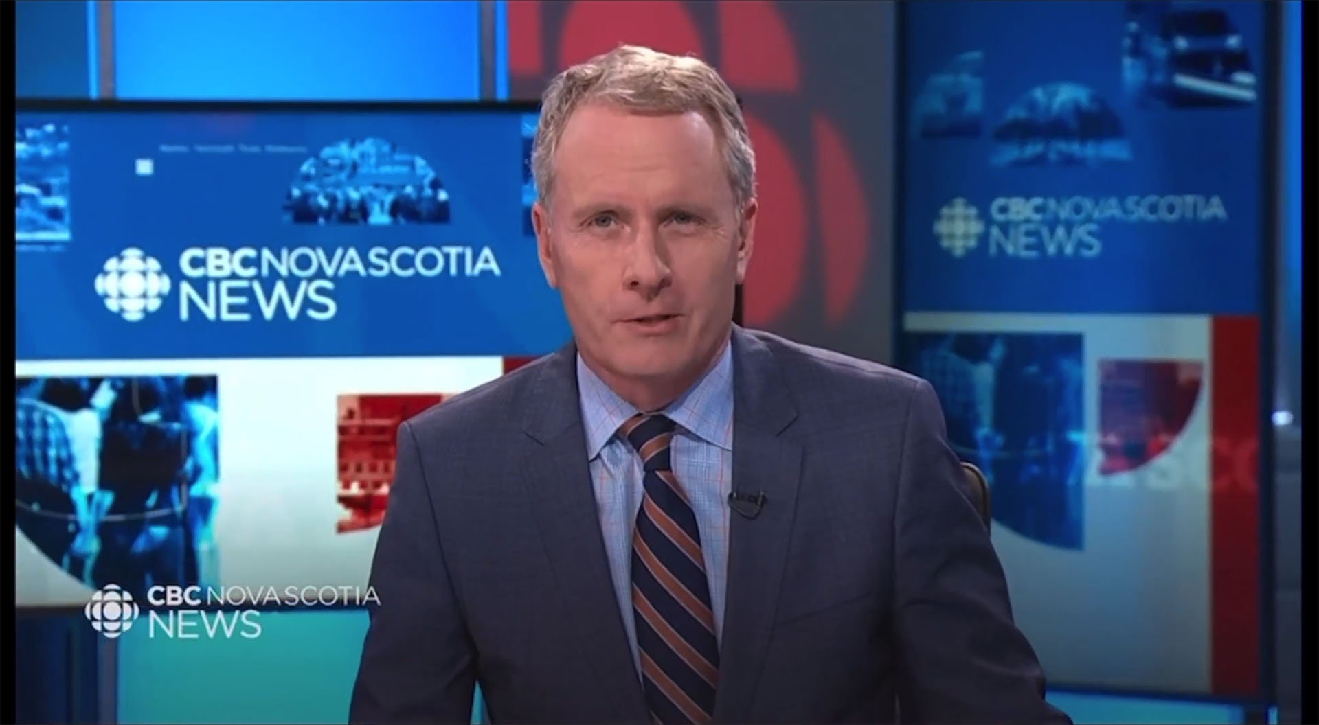 Screenshot of newscast